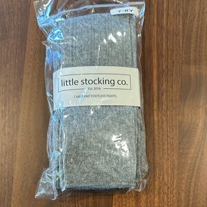 Little Stocking Co. Gray Footless Tights for Kids